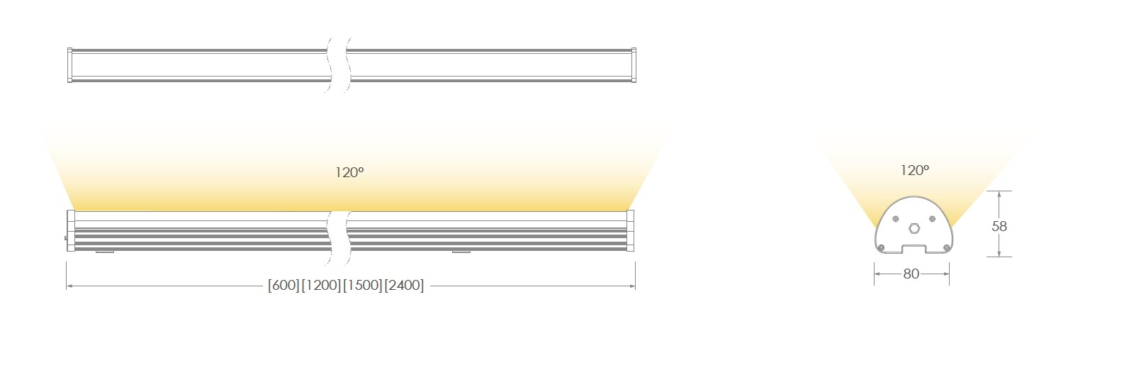 Dimensi Tahan Cuaca LED