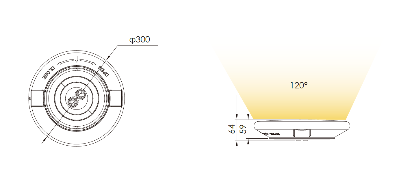 Motion Detector Ceiling Light Dimensions