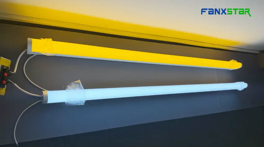 Amber Teardrop Luminaires in Cleanrooms