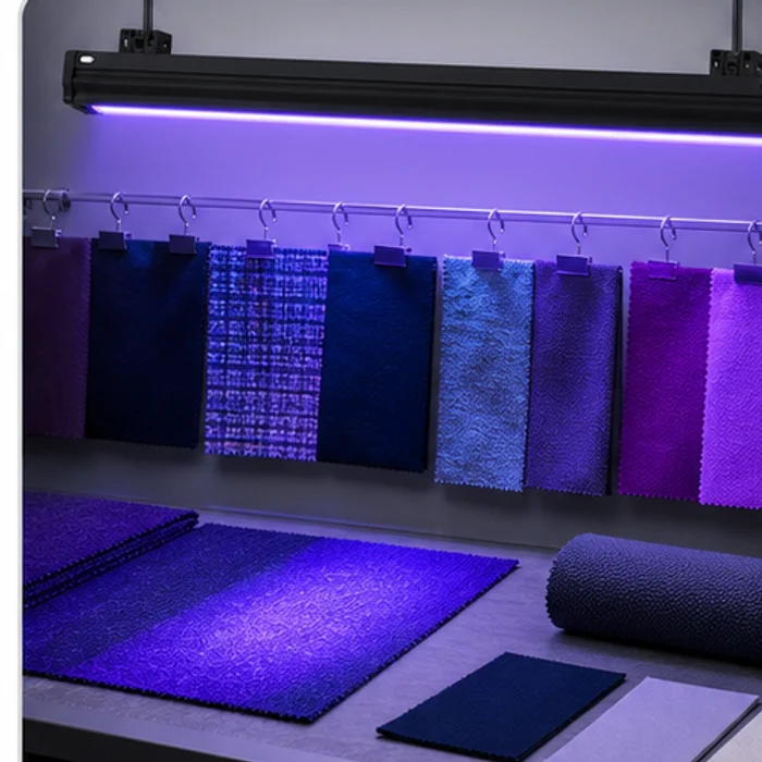 M4B UV blacklight for textile color inspection